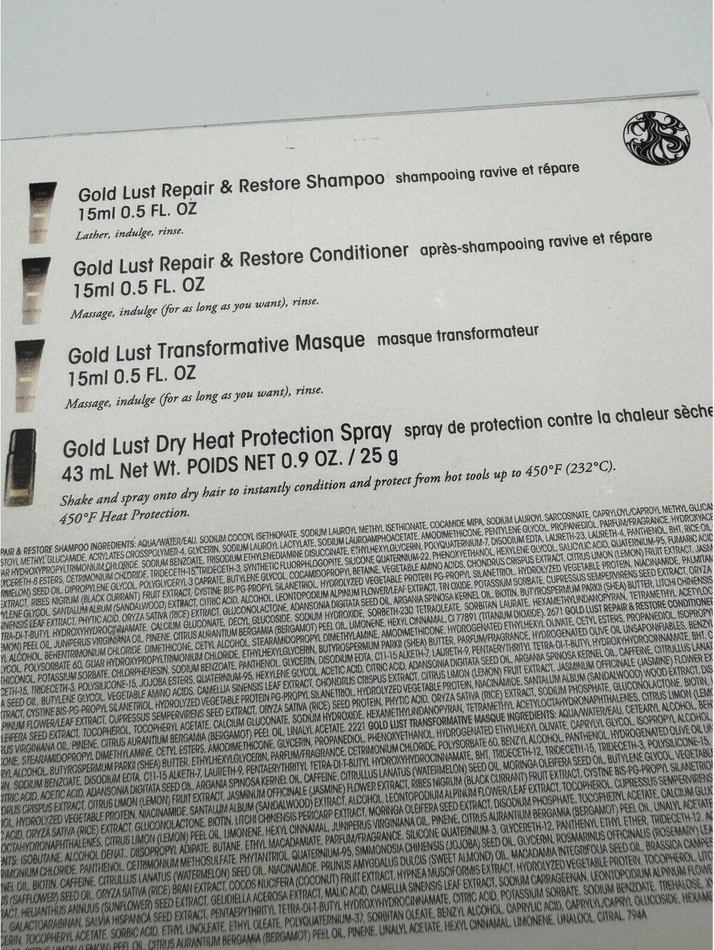 Oribe Gold Lust Repair Restore Set Sephora Insider Hair Care Gift Set New